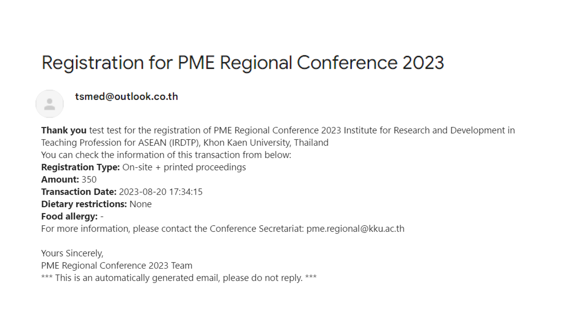 PME Regional Conference 2023